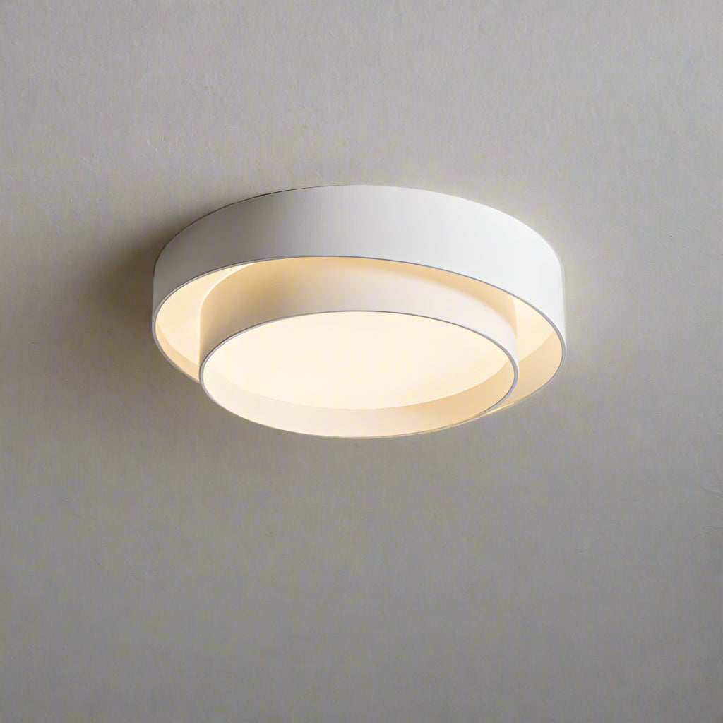 Modern White Metal Flush Mount Ceiling Light