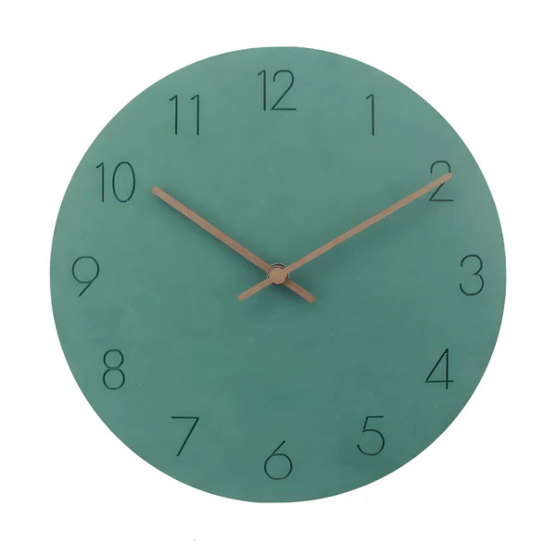 Modern Minimalist Silent Quartz Wooden Wall Clock