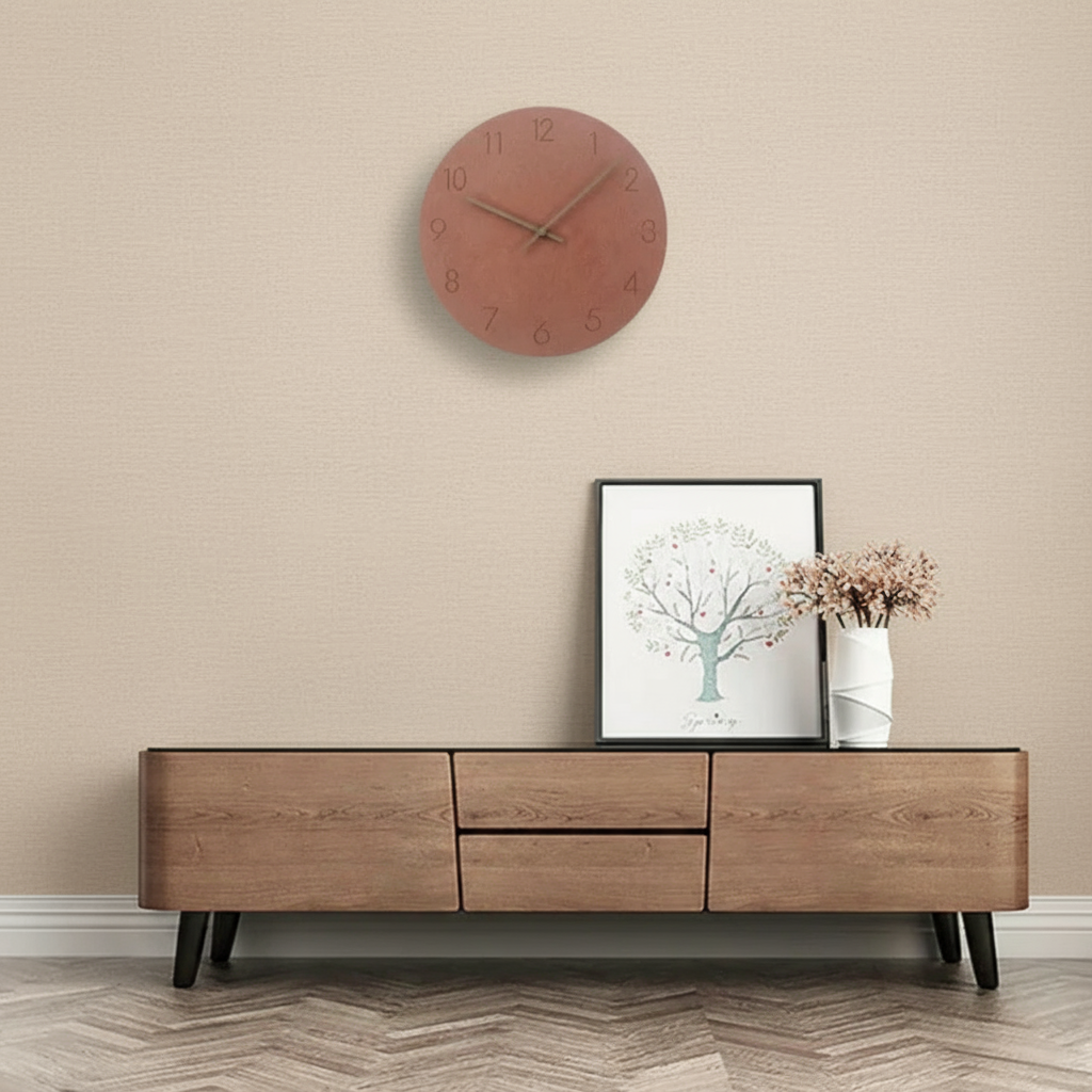 Modern Minimalist Silent Quartz Wooden Wall Clock