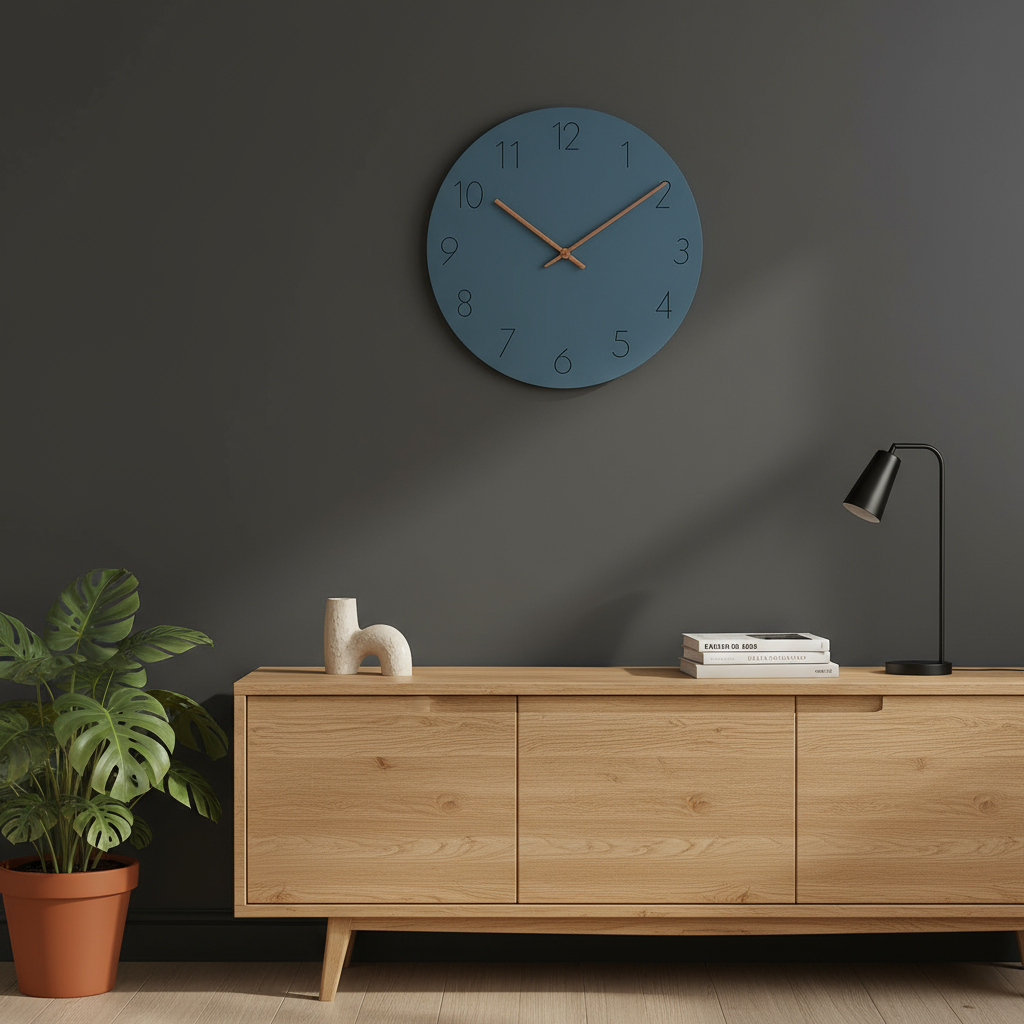 Modern Minimalist Silent Quartz Wooden Wall Clock