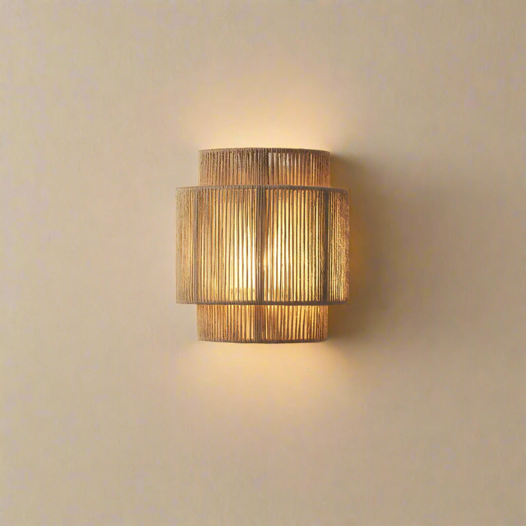 Rustic Rope Wall Light Sconce – Natural Decorative Wall Lamp for Cozy Indoor Ambiance 4