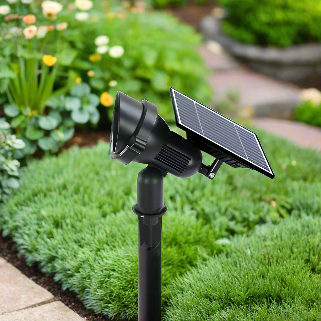 Solar Powered Garden Spotlight with Adjustable LED – Waterproof Garden Spike Lights for Energy-Efficient Outdoor Lighting 0