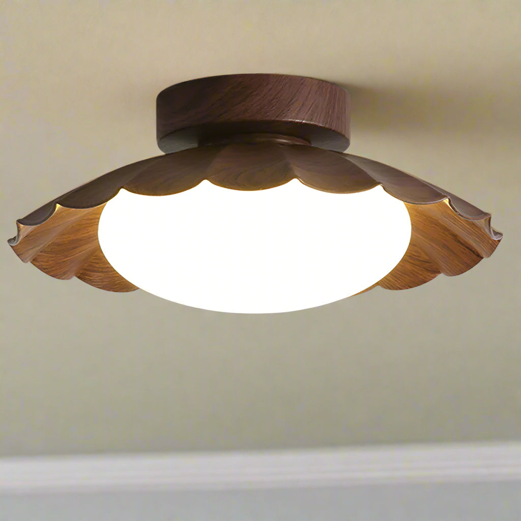 Vintage Flush Mount Ceiling Light Fixture with Acrylic Shade – 12W LED Indoor Ceiling Light 8