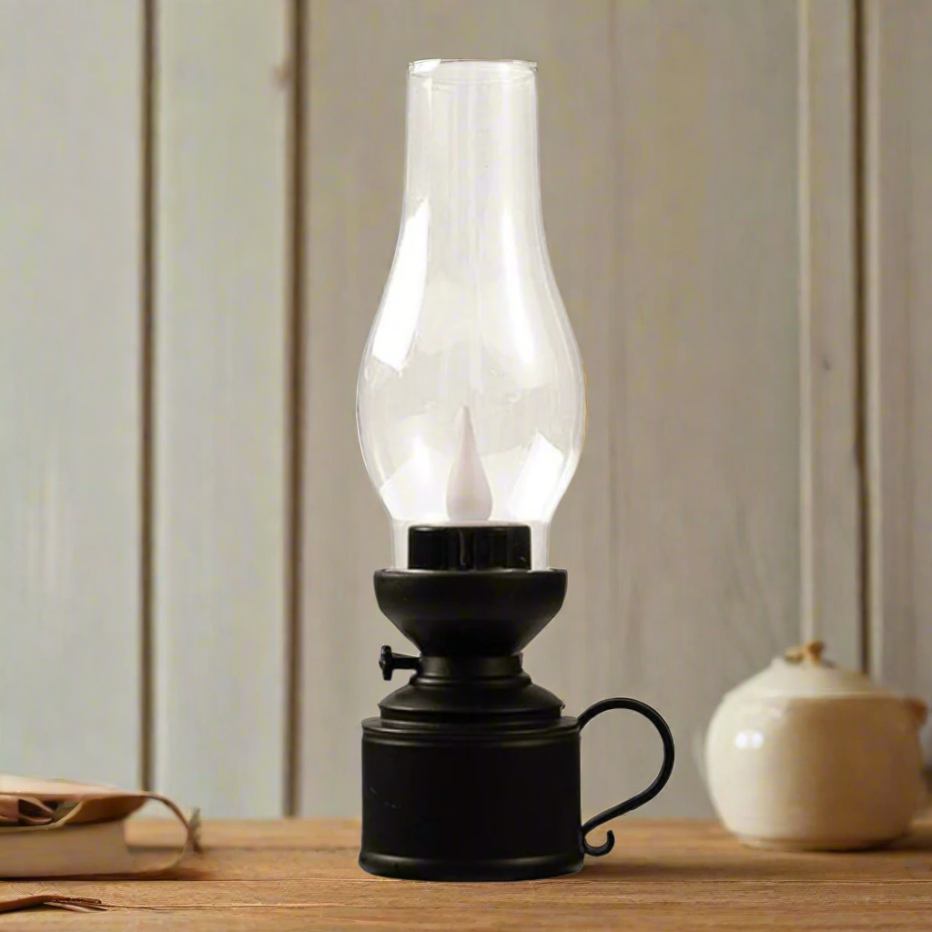 Vintage Lantern Style LED Table Lamp – Battery Operated with Flickering Effect for Cozy Ambiance 10