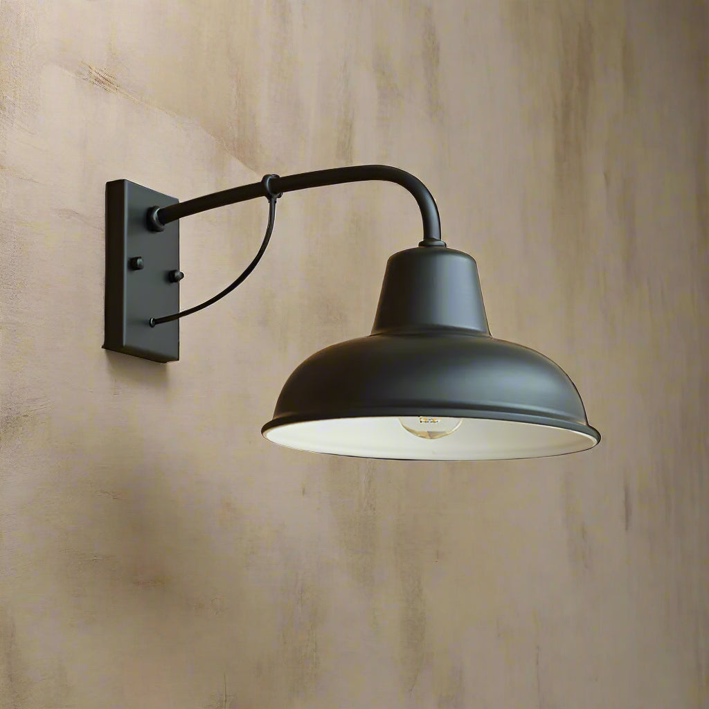 Vintage Outdoor Wall Lantern – Rustic Iron Exterior Wall Light for Garden and Patio 7