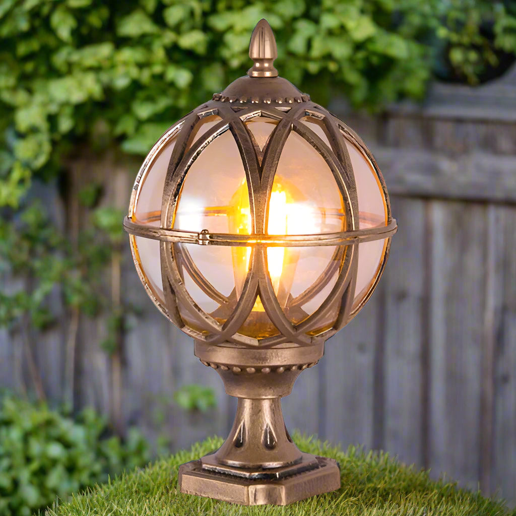 Weatherproof Outdoor Wall Light, Black Aluminium Lantern for Patios and Gardens, E27 Bulb Compatible 8